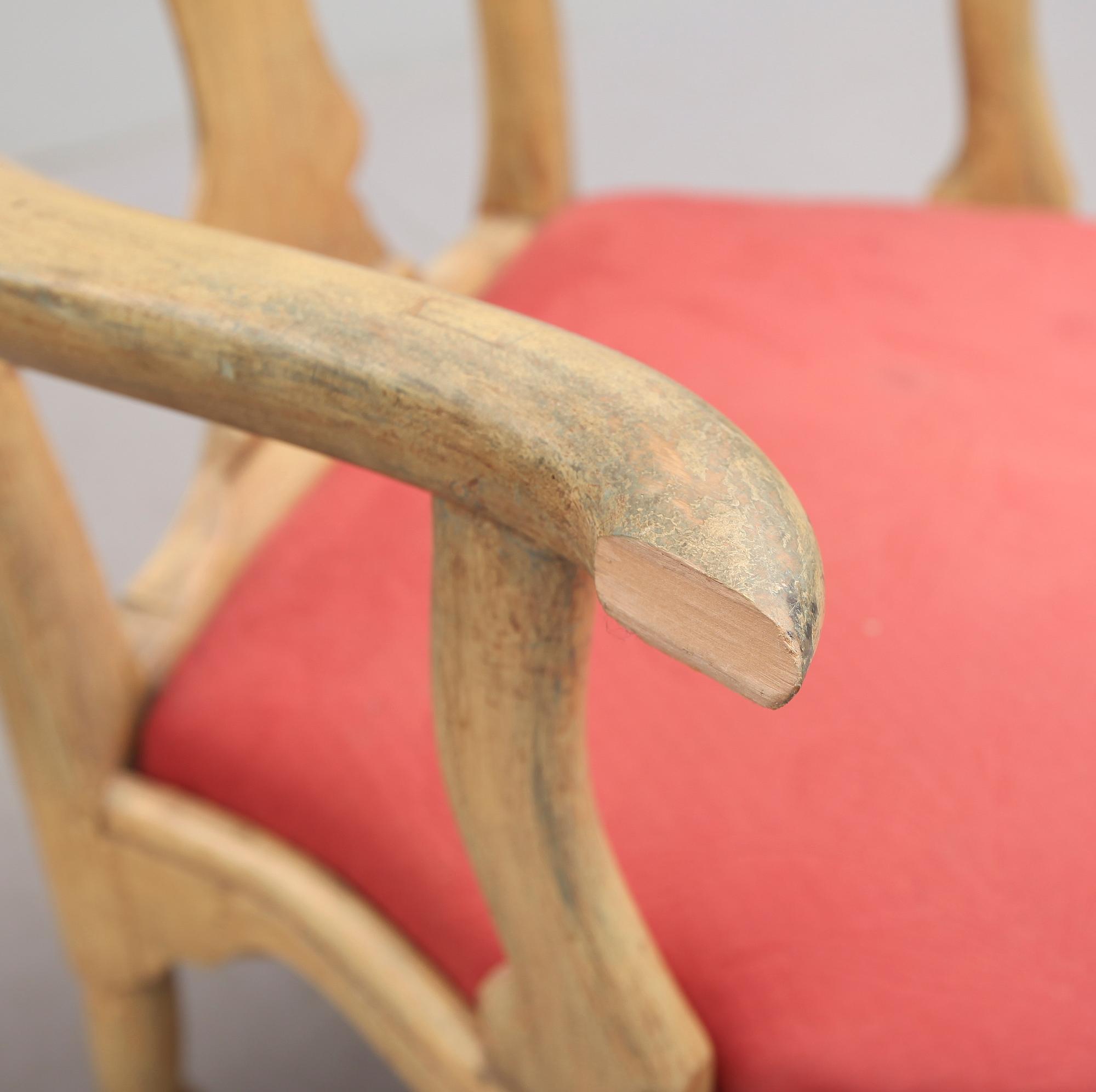 KARMSTOLAR, 1 par, rokoko, 1700-tal.