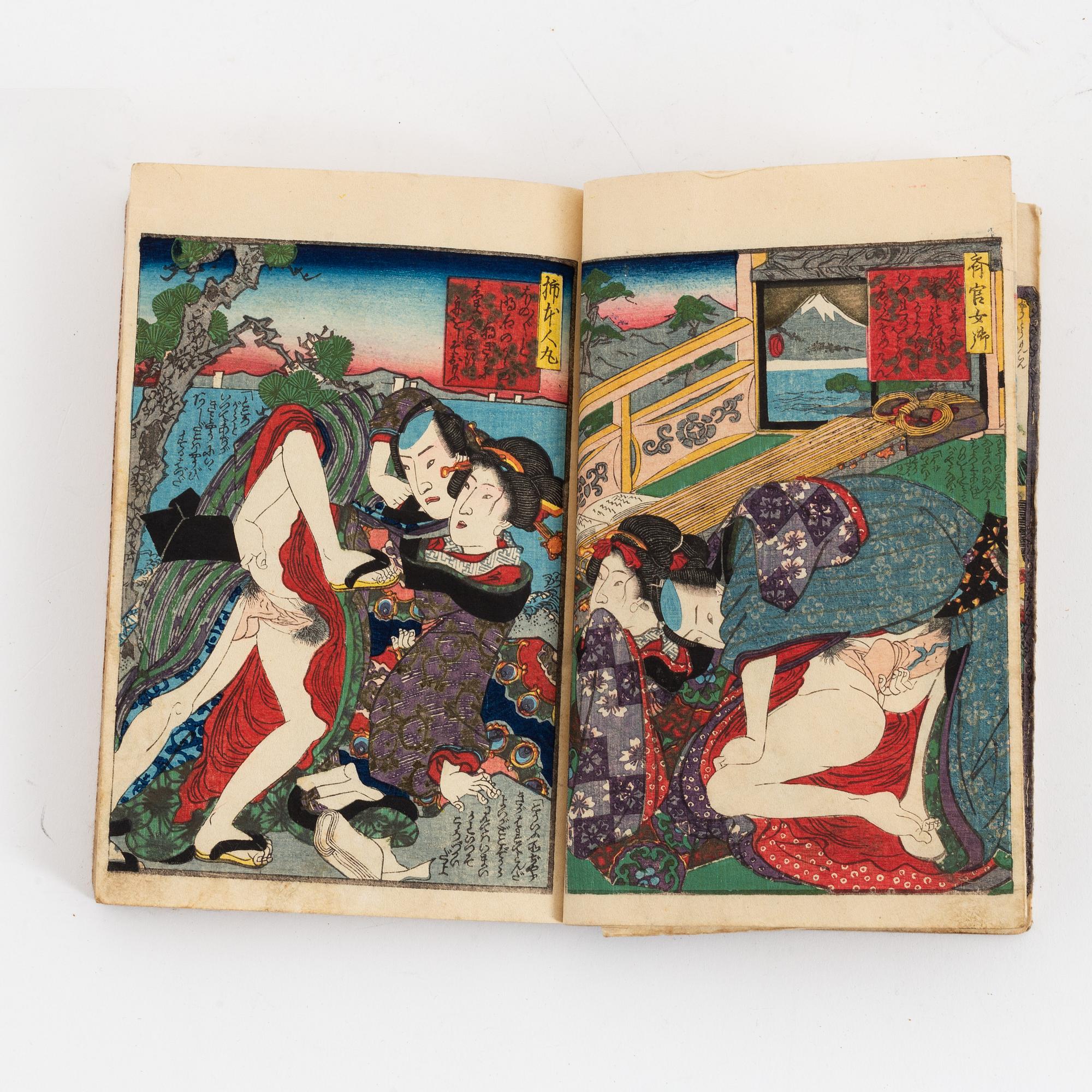 Koikawa Shozan, bok, shunga, Japan 1857.