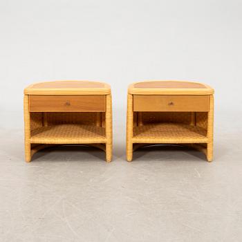 Bedside tables, a pair, late 20th century.