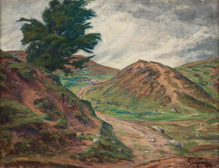 PRINS EUGEN, olja på masonit, signerad Eugen och daterad 1932. A tergo signerad Eugen och daterad Kivik 1932.
