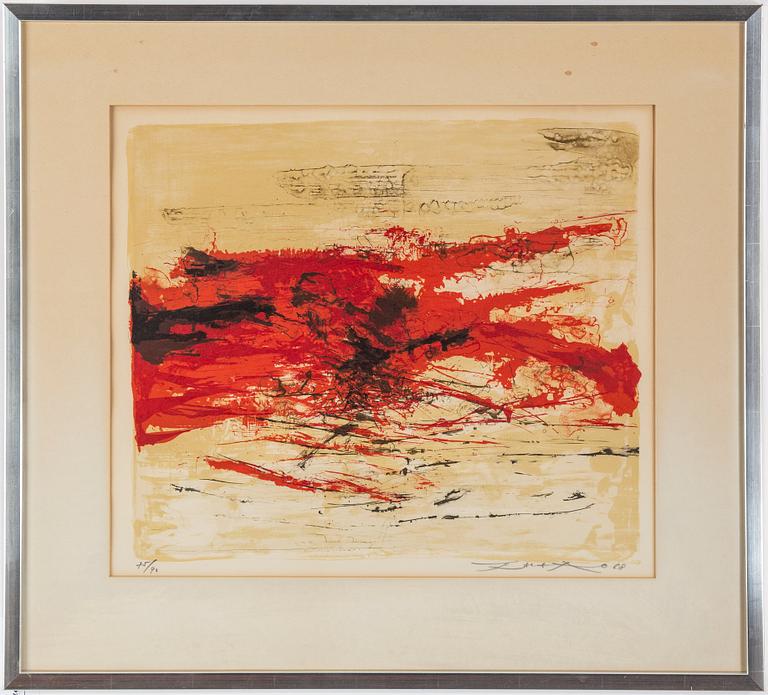 ZAO WOU-KI, colour lithograph, signed and numbered 75/90.