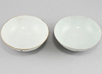 SKÅLAR, 4 st, porslin, Kina, 1900-tal.