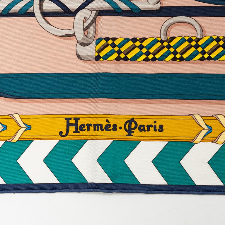 Hermès, a 'Panoplie Equeste' silk scarf.