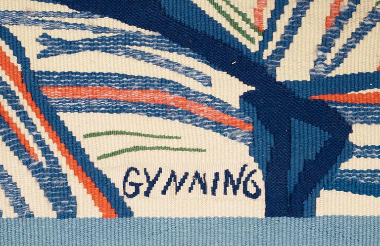 Lars Gynning, TAPESTRY. "Klippön". Tapestry weave. 163 x 195,5 cm. Signed GYNNING PF.