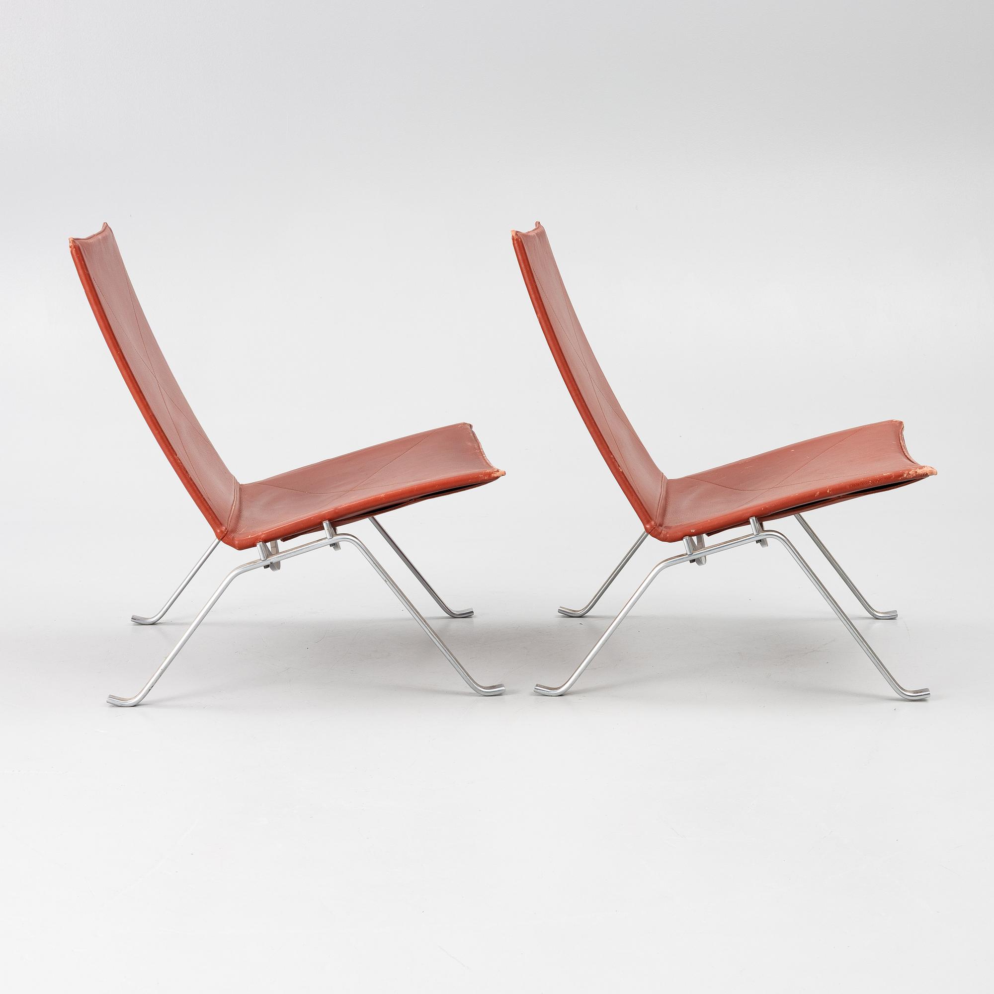 Poul Kjaerholm, Fåtöljer, ett par "PK22", för Fritz Hansen, Danmark 1997.