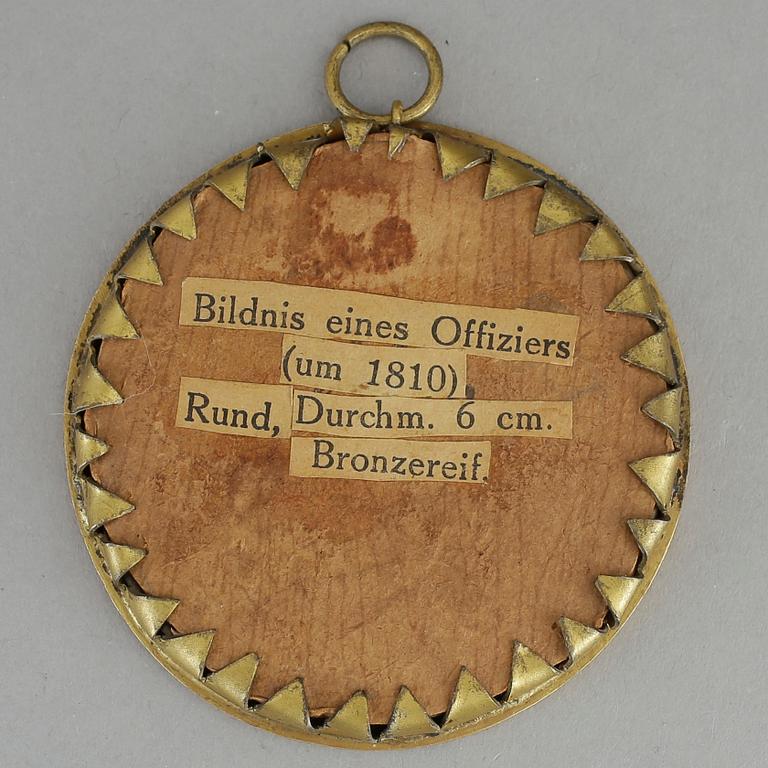 OKÄND KONSTNÄR, miniatyr, gouache, empire, 1800-talets början.