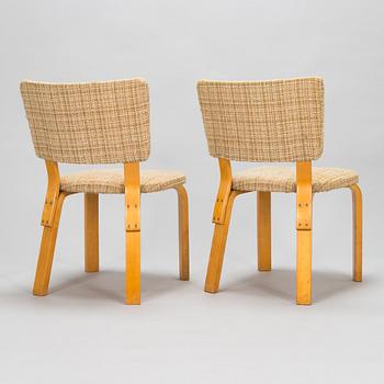 Alvar Aalto, tuoleja, 4 kpl, malli 62, O.Y. Huonekalu- ja Rakennustyötehdas A.B. 1900-luvun puoliväli.