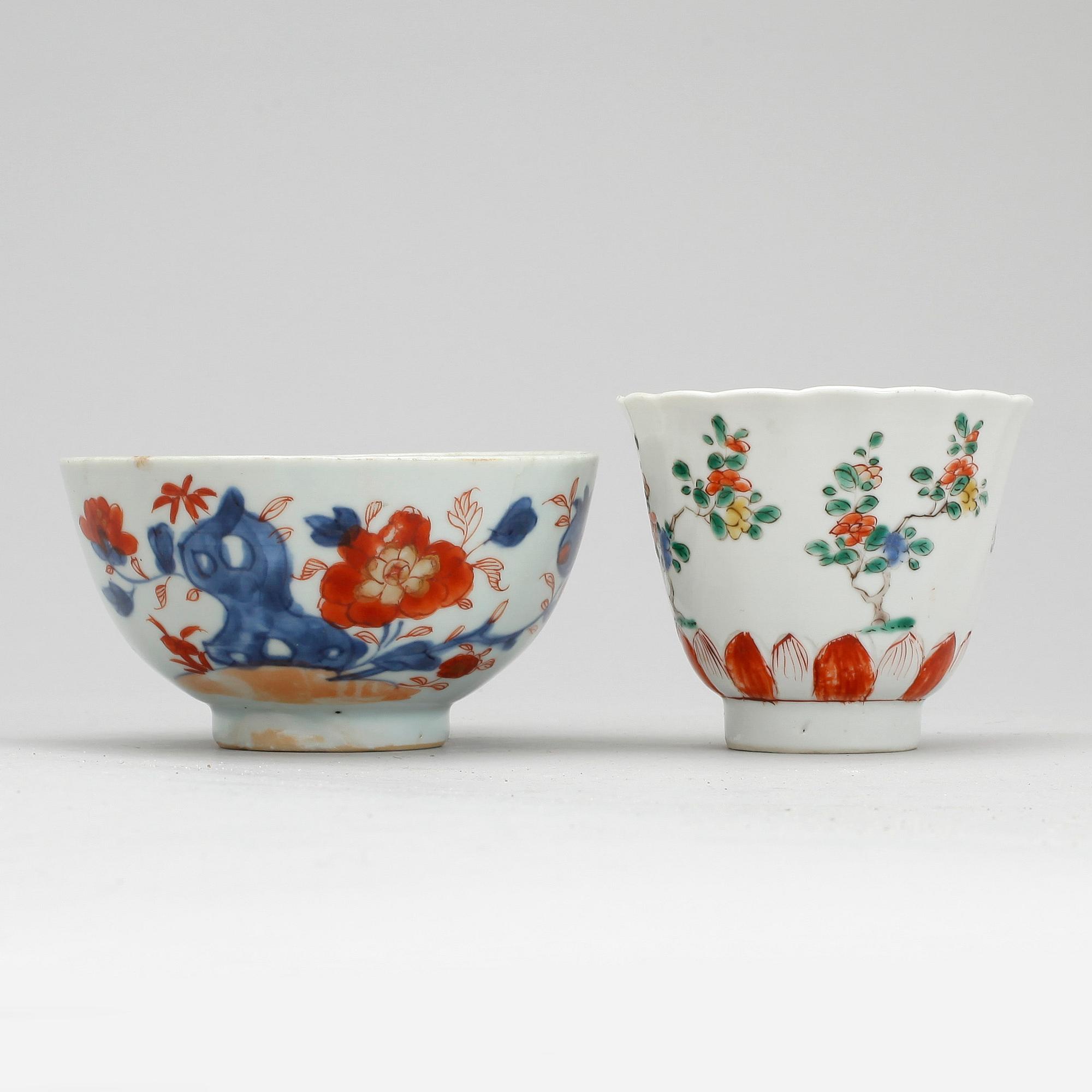 SKÅL samt KOPP, porslin, Kina, Qing dynastin, Kangxi (1662-1722),