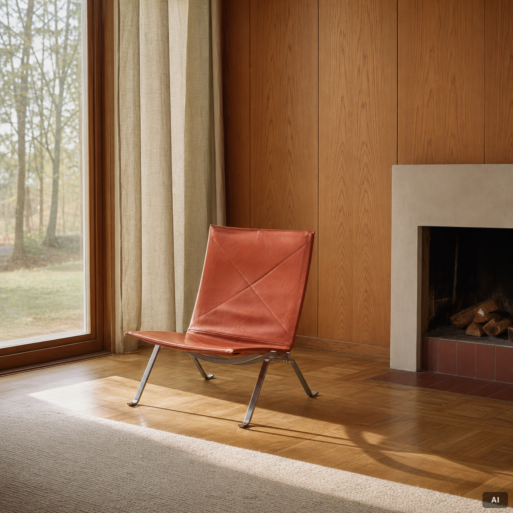 Poul Kjaerholm, fåtöljer, ett par, "PK 22", Fritz Hansen, Danmark, 1983.