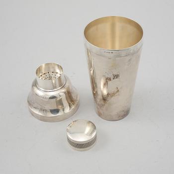 COCTAILSHAKER, silver, Harald Nilsson, Malmö, 1946.