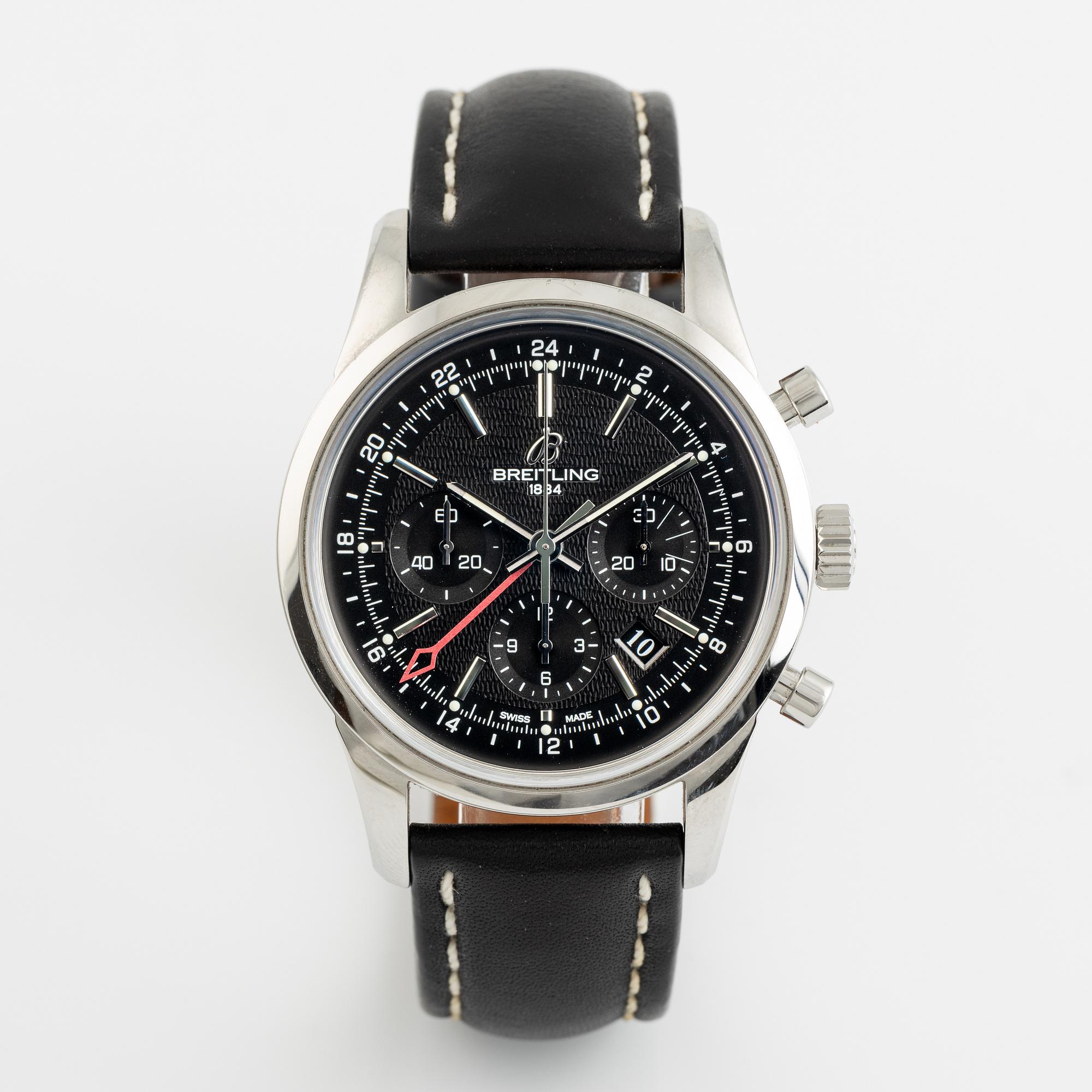 Breitling, Transocean GMT, "Limited Edition", chronograph, 43 mm.