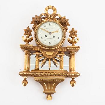 Robert Engström, a Gustavian style wall clock, Stockholm, first half of the 20th century.