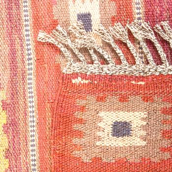 A Swedish flat weave carpet possibly Märta Måås Fjetterström ca 156x151 cm.