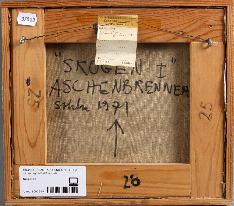 LENNART ASCHENBRENNER, olja på duk, sign och dat -71.