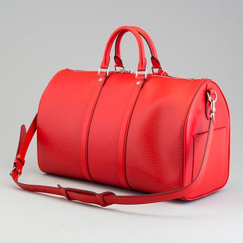 Louis Vuitton x Supreme Keepall Bandouliere Epi 45 Red.