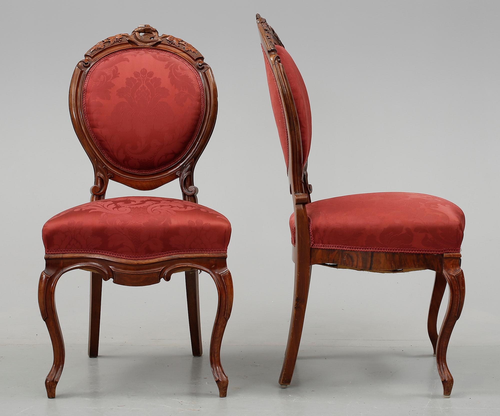 STOLAR, 4 st, nyrokoko, 1800-talets slut.