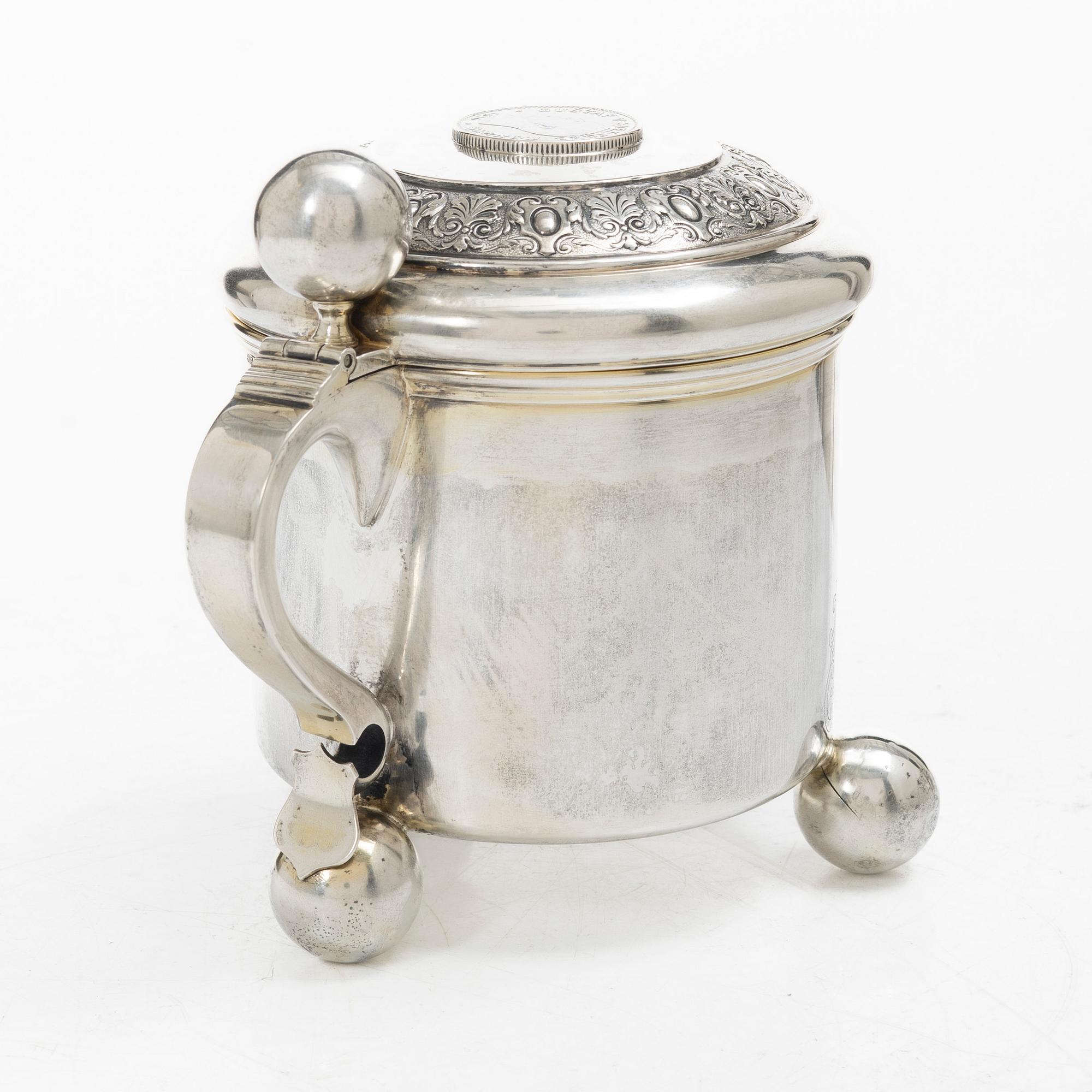 Karl Anderson, Dryckeskanna, silver, Stockholm 1921.