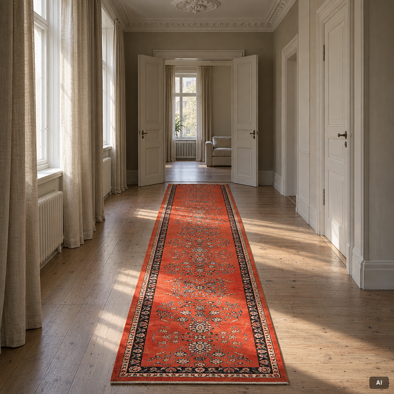 A Sarouk runner, c. 632 x 90 cm.