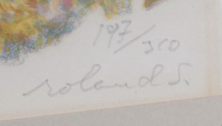 ROLAND SVENSSON, färglitografi. Sign o numr 197/310.