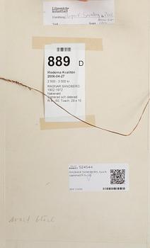 RAGNAR SANDBERG, tusch, signerad R.S, daterad -50, med dedikation,