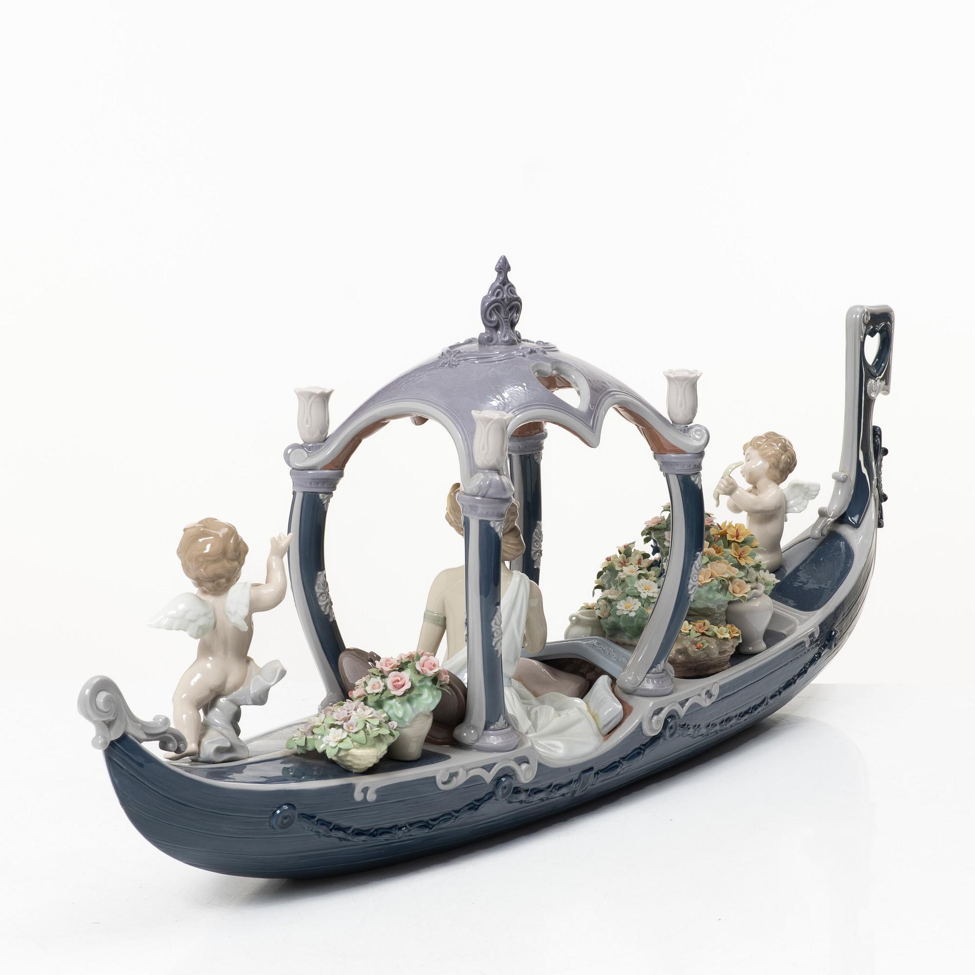 Juan Ignacio Aliena, figurin, "Gondola of Love", Lladró, Spanien.