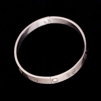 ARMRING, Cartier Love Bracelet, 18K vitguld. Originalask och intyg. 2006.
