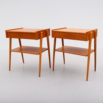 SÄNGBORD, 1 par, Carlström & Co., 1900-talets andra hälft.
