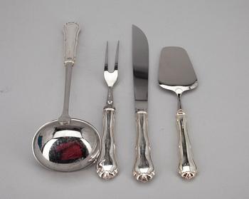 OTTIMIA, 4 kpl, hopeaa ja ruostumatonta terästä. Suomalaiset leimat 1990-luku. Paino yht. 421 g.