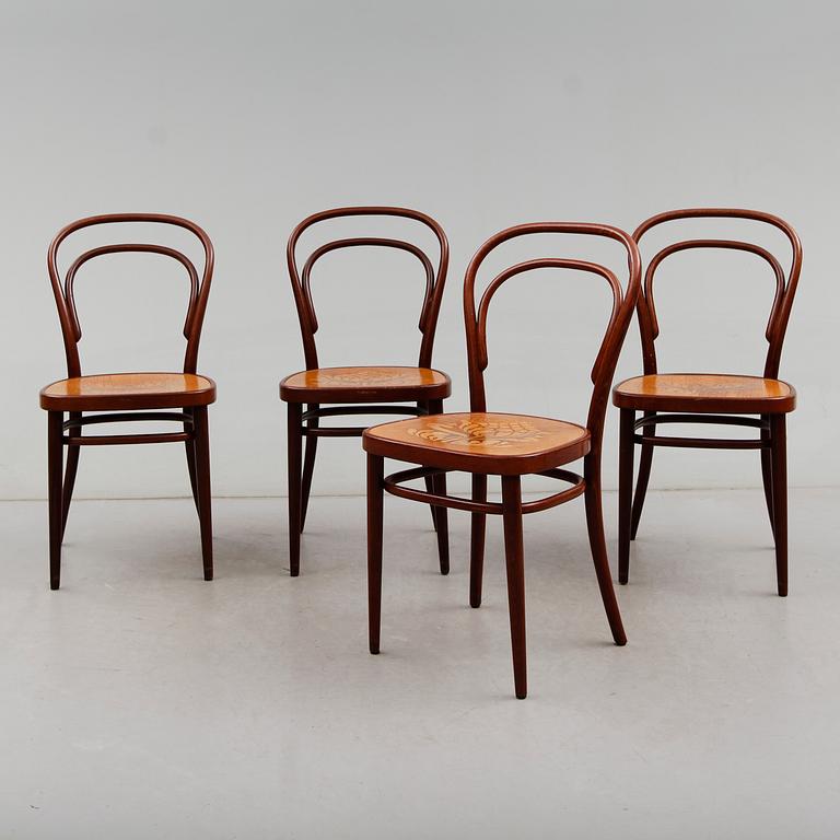 STOLAR, 4 st, Thonet, 1900-talets första hälft.