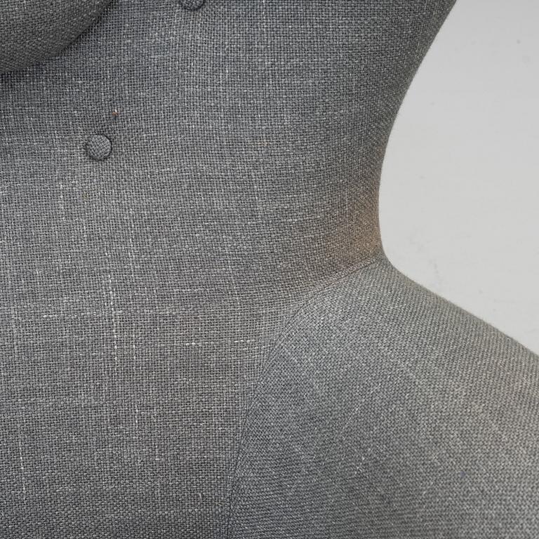 Carl Malmsten, armchair with footstool, "The Giant Toad", O. H. Sjögren, Tranås, 2014.