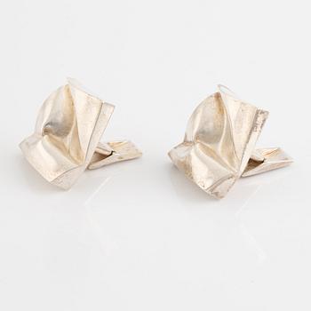 Björn Weckström, cuff links, sterling silver. Lapponia 1970-71.