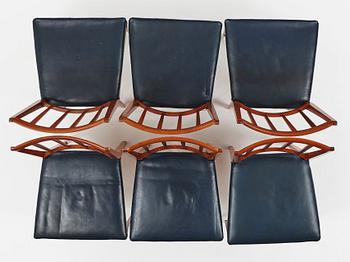 Josef Frank, a set of six chairs, model 815, for Svenskt Tenn, Sweden 1940's-50’s.