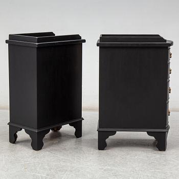 a pair of bedside tables from the second half of the 20th century.