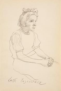 892. Lotte Laserstein, Girl with a wreath in her hair.
