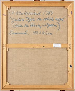 Carl Fredrik Reuterswärd, "Yellow Tiger on white rope" (from the Peking-Opera).