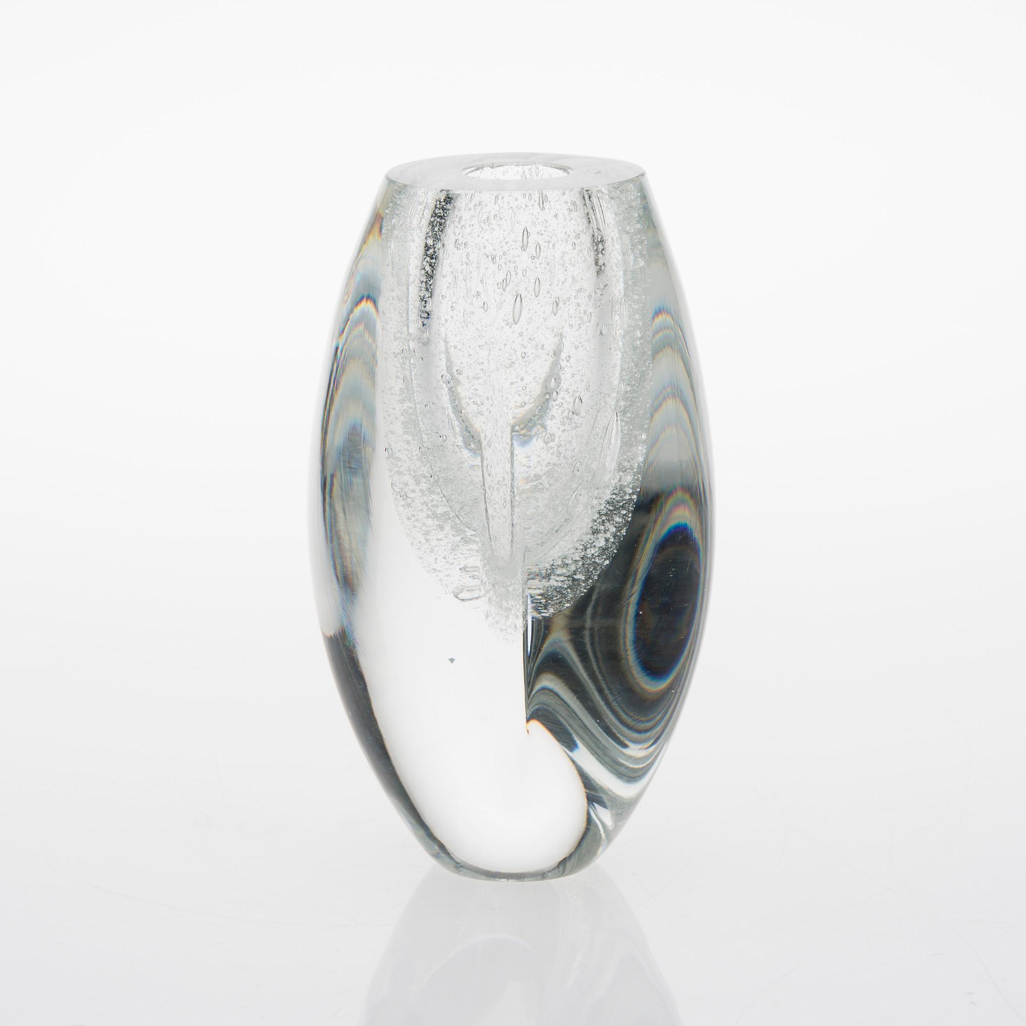 TIMO SARPANEVA, GLASSKULPTUR. Claritas. Sign. Timo Sarpaneva, Iittala 1984, C1751.