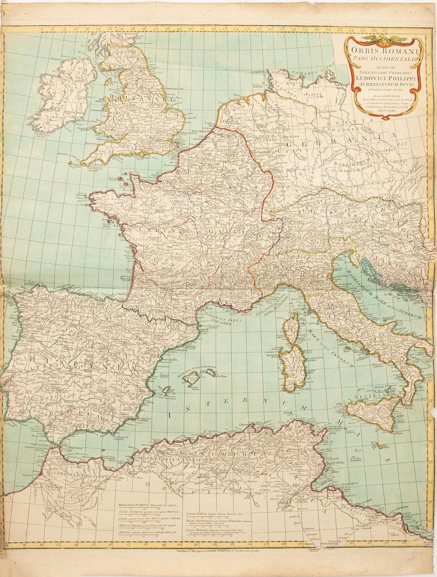 Jean-Baptiste Bourguignon d’Anville, "Orbis Romani . . .1763".