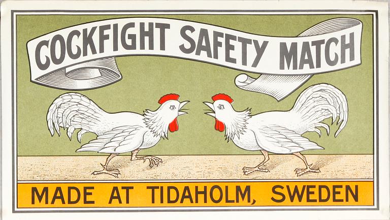 SAMLING REKLAMAFFISCHER för tändstickor, 1900-talets första hälft.