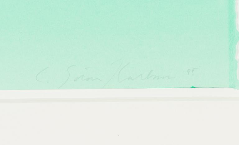 C Göran Karlsson, silkscreen in colours, signed and dated -85. Numbered 57/70.