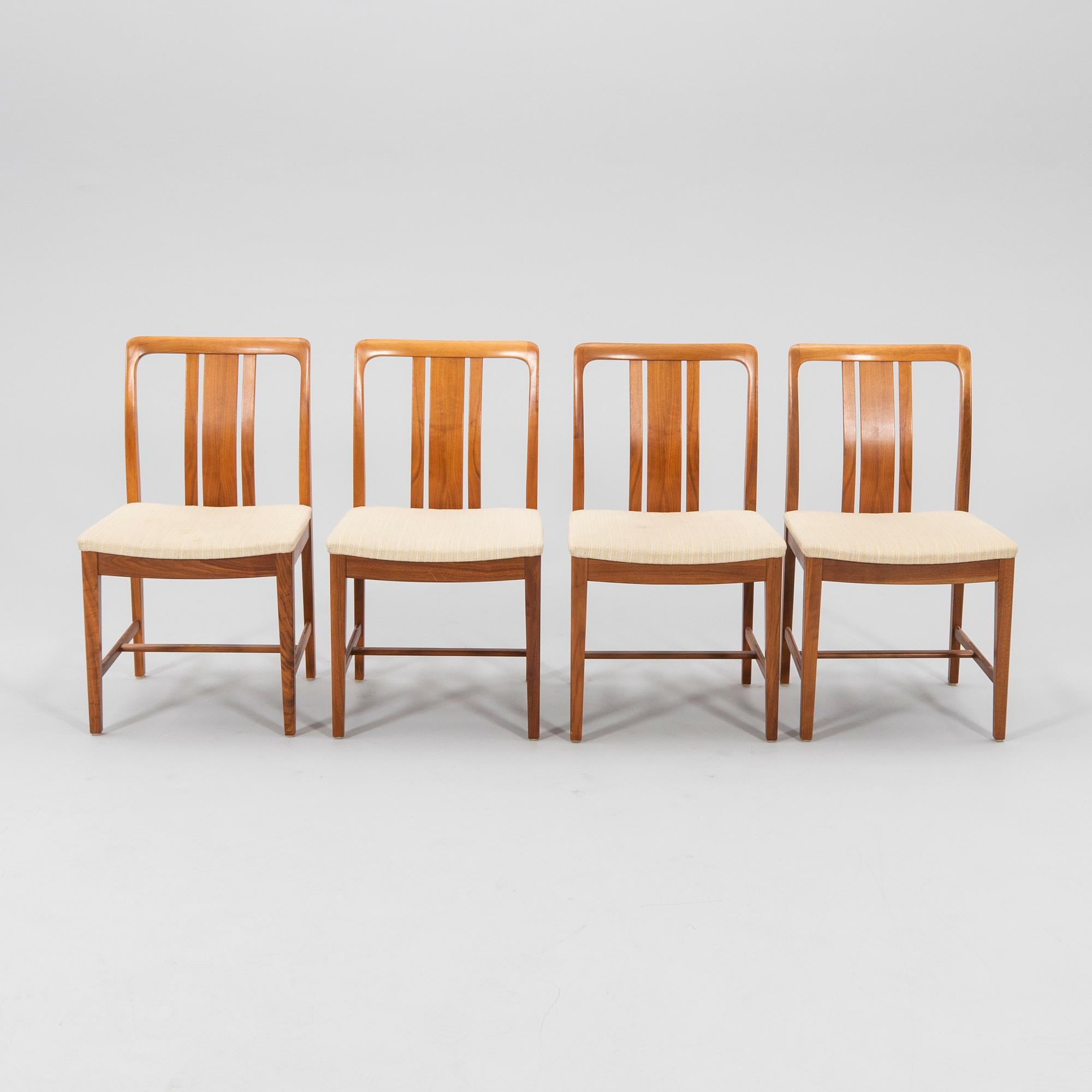 Chairs 4 pcs AB Linde Nilsson Lammhult 1960s.
