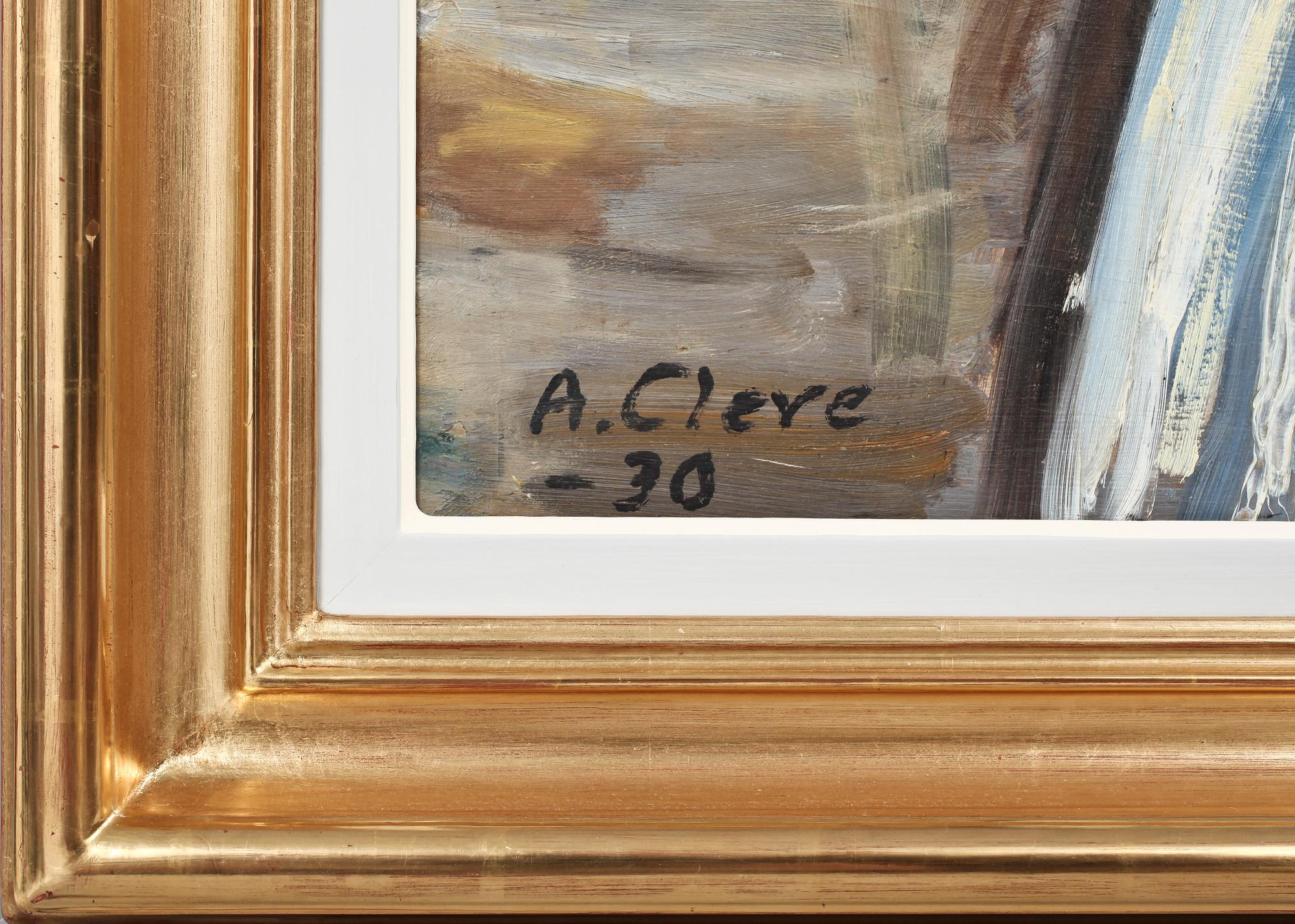 AGNES CLEVE, olja på pannå, sign, dat -30.