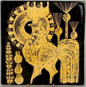 KERAMIKPLATTA, sign. Olle Alberius, Rörstrand, 1960-tal/1970-talets början.