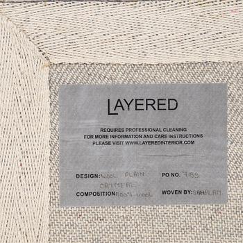 Matta, handtuftad "Structured  Oatmeal", Layered, ca 355 x 255 cm.