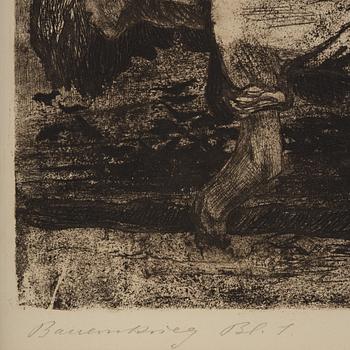 Käthe Kollwitz, "Die Pfluger" ur: Bauernkrieg (Peasant's War).