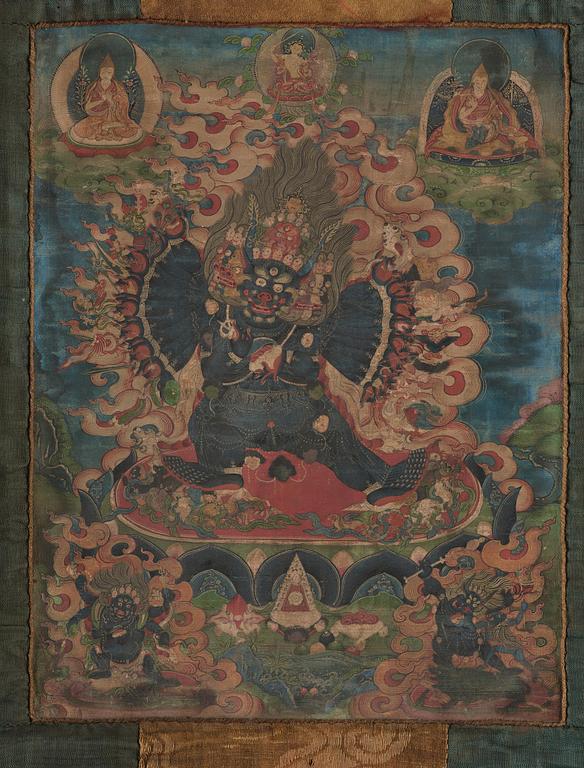 A Vajrabhairava Thangka, Tibet, late 19th century/around 1900.