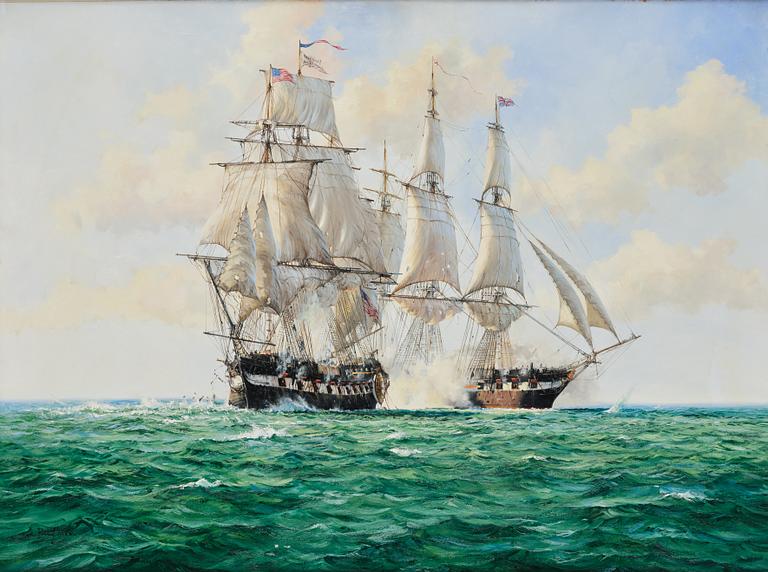 Barry Mason, "Shannon" in battle with "Chesapeake".