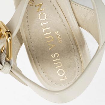 Louis Vuitton, sandals, "Helios Wedge Espadrille", size 37.