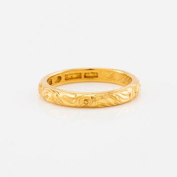 Ring 23K guld, Hjalmar Bergmark Norrköping 1942.