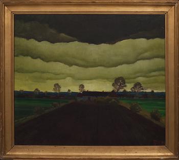 ERNST NORLIND, olja på pannå, signerad.