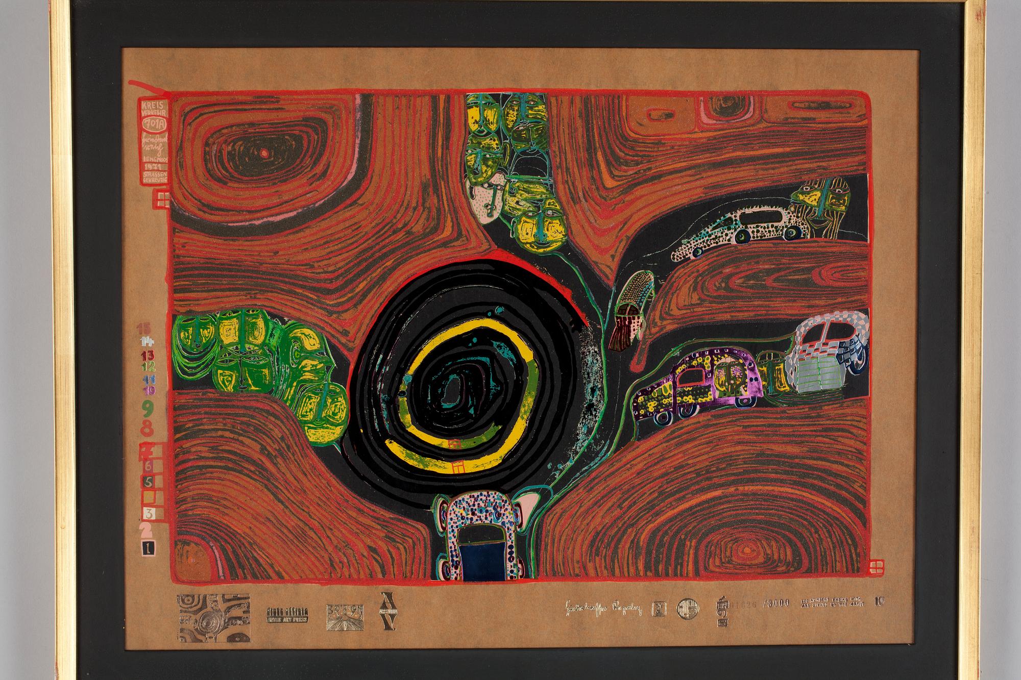 Friedensreich Hundertwasser, "Look at it on a rainy day (The Regentag portfolio)".